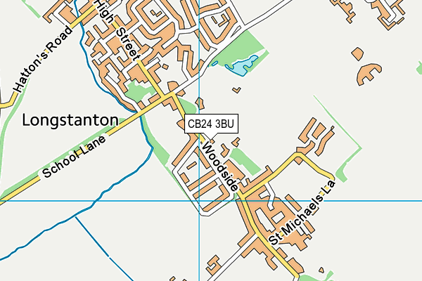 CB24 3BU map - OS VectorMap District (Ordnance Survey)