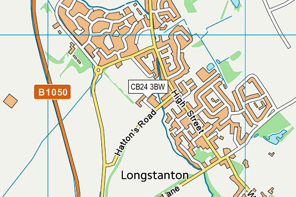 CB24 3BW map - OS VectorMap District (Ordnance Survey)