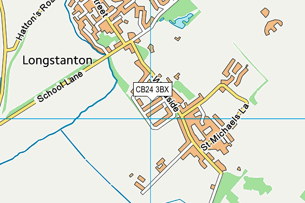 CB24 3BX map - OS VectorMap District (Ordnance Survey)