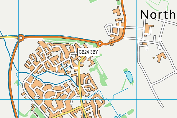 CB24 3BY map - OS VectorMap District (Ordnance Survey)