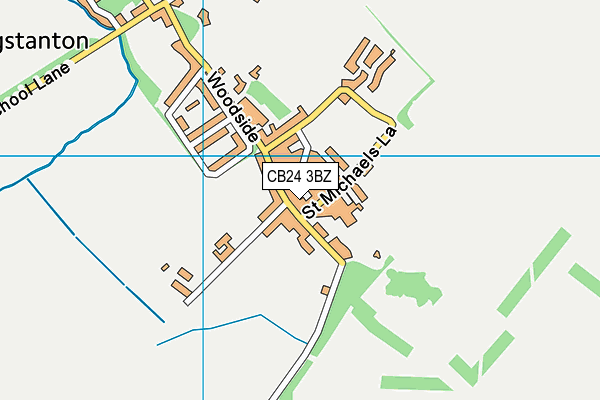 CB24 3BZ map - OS VectorMap District (Ordnance Survey)