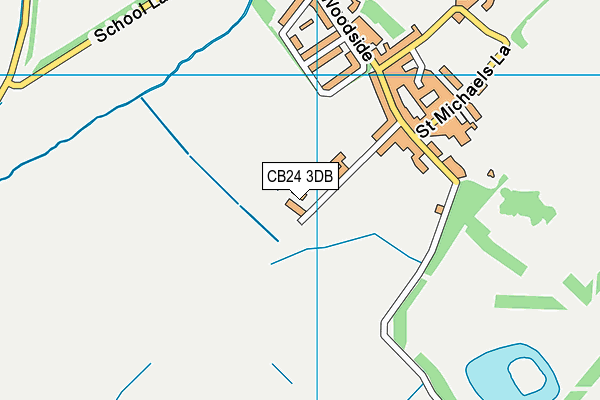 CB24 3DB map - OS VectorMap District (Ordnance Survey)