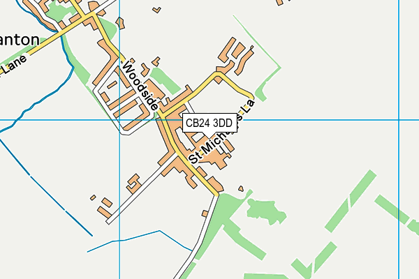CB24 3DD map - OS VectorMap District (Ordnance Survey)