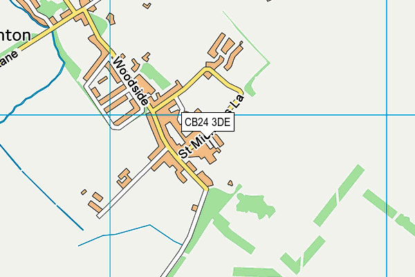 CB24 3DE map - OS VectorMap District (Ordnance Survey)