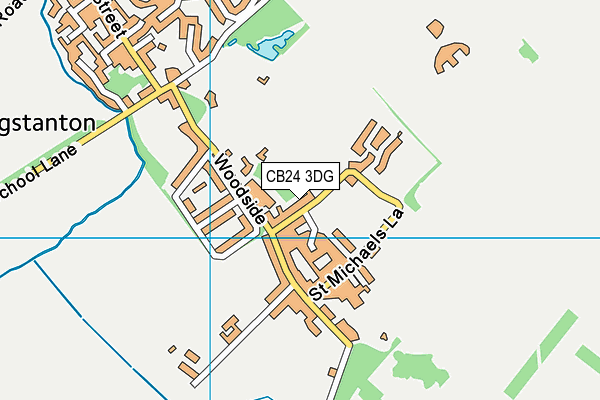 CB24 3DG map - OS VectorMap District (Ordnance Survey)