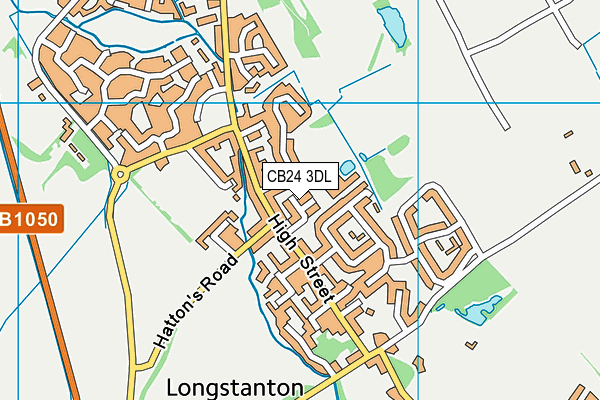 CB24 3DL map - OS VectorMap District (Ordnance Survey)