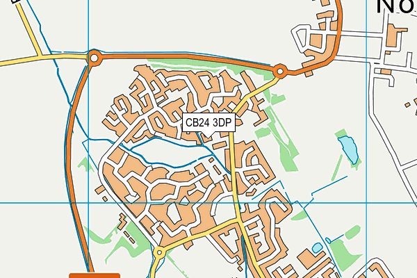 CB24 3DP map - OS VectorMap District (Ordnance Survey)