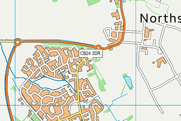 CB24 3DR map - OS VectorMap District (Ordnance Survey)