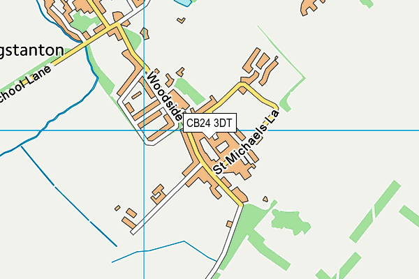 CB24 3DT map - OS VectorMap District (Ordnance Survey)