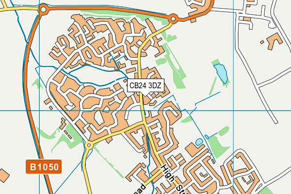 CB24 3DZ map - OS VectorMap District (Ordnance Survey)