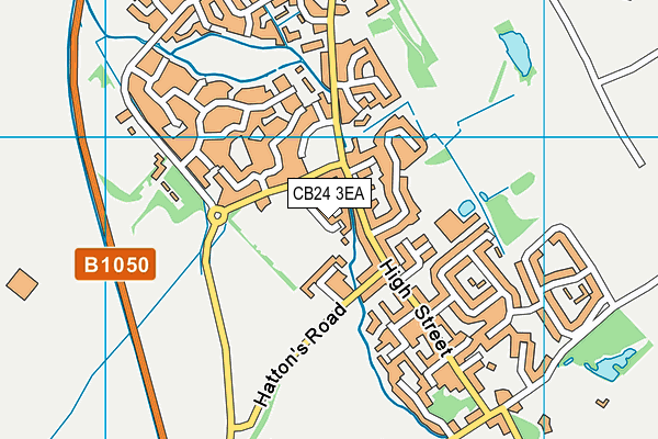 CB24 3EA map - OS VectorMap District (Ordnance Survey)