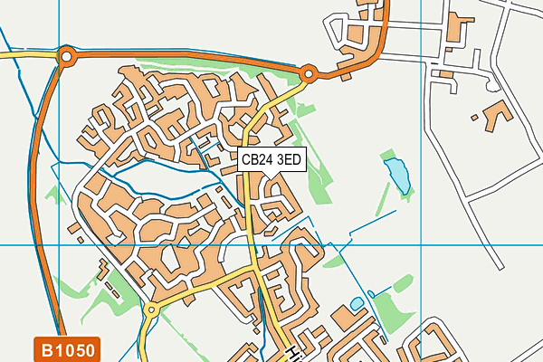 CB24 3ED map - OS VectorMap District (Ordnance Survey)