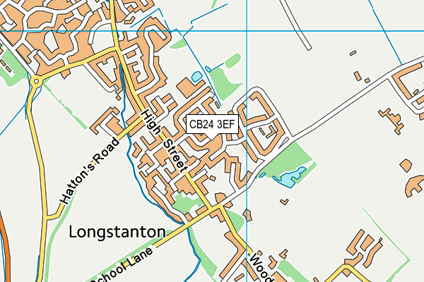 CB24 3EF map - OS VectorMap District (Ordnance Survey)