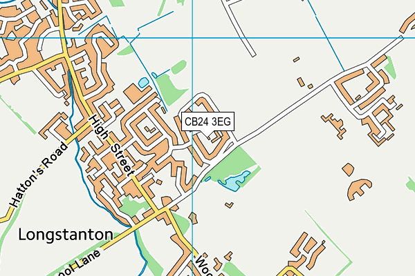 CB24 3EG map - OS VectorMap District (Ordnance Survey)