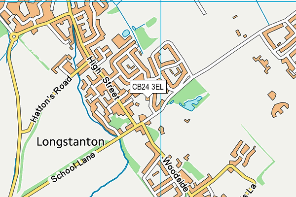 CB24 3EL map - OS VectorMap District (Ordnance Survey)