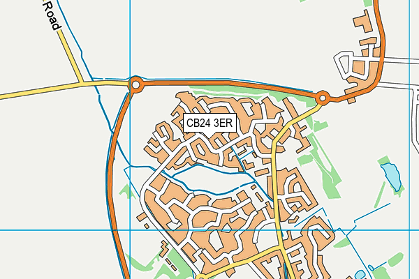 CB24 3ER map - OS VectorMap District (Ordnance Survey)