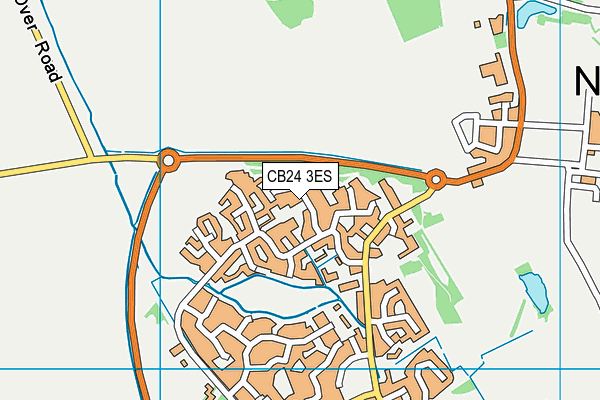 CB24 3ES map - OS VectorMap District (Ordnance Survey)