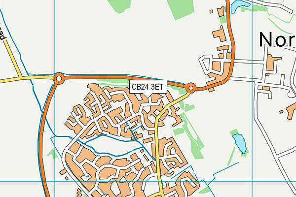 CB24 3ET map - OS VectorMap District (Ordnance Survey)