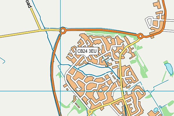 CB24 3EU map - OS VectorMap District (Ordnance Survey)