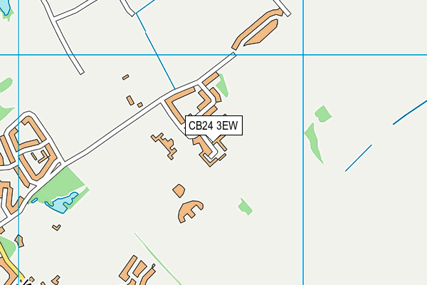 CB24 3EW map - OS VectorMap District (Ordnance Survey)