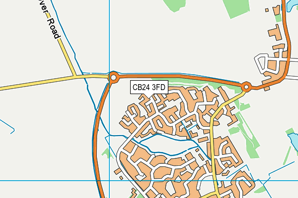 CB24 3FD map - OS VectorMap District (Ordnance Survey)