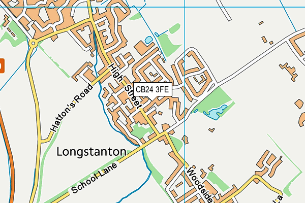 CB24 3FE map - OS VectorMap District (Ordnance Survey)