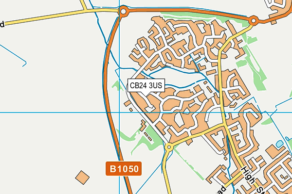 CB24 3US map - OS VectorMap District (Ordnance Survey)