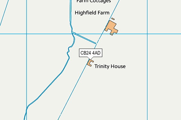 CB24 4AD map - OS VectorMap District (Ordnance Survey)