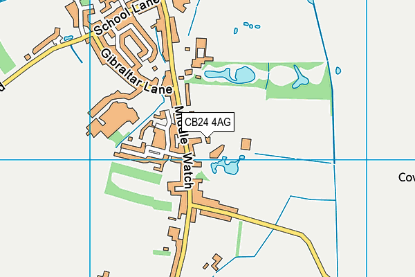 CB24 4AG map - OS VectorMap District (Ordnance Survey)