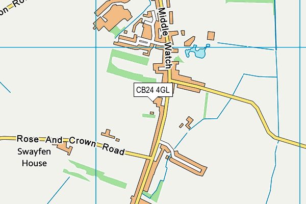 CB24 4GL map - OS VectorMap District (Ordnance Survey)