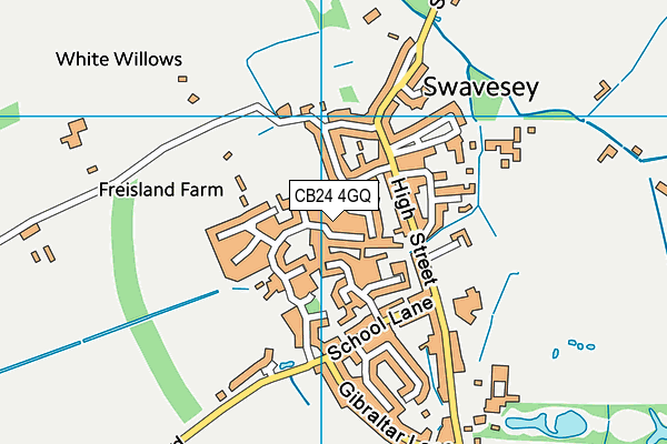 CB24 4GQ map - OS VectorMap District (Ordnance Survey)