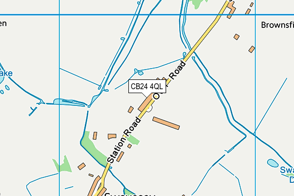 CB24 4QL map - OS VectorMap District (Ordnance Survey)
