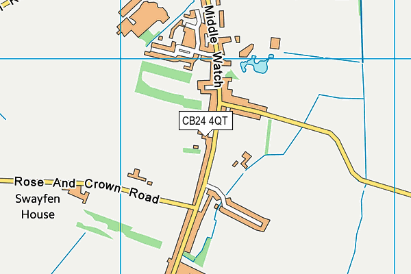 CB24 4QT map - OS VectorMap District (Ordnance Survey)