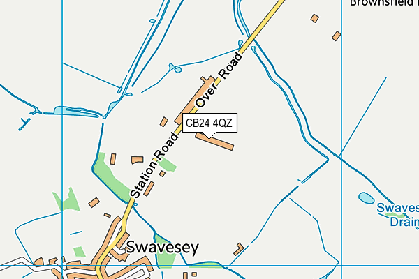 CB24 4QZ map - OS VectorMap District (Ordnance Survey)