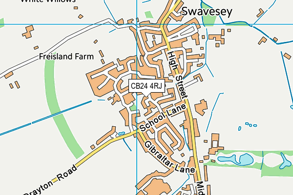 CB24 4RJ map - OS VectorMap District (Ordnance Survey)