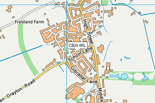 CB24 4RL map - OS VectorMap District (Ordnance Survey)
