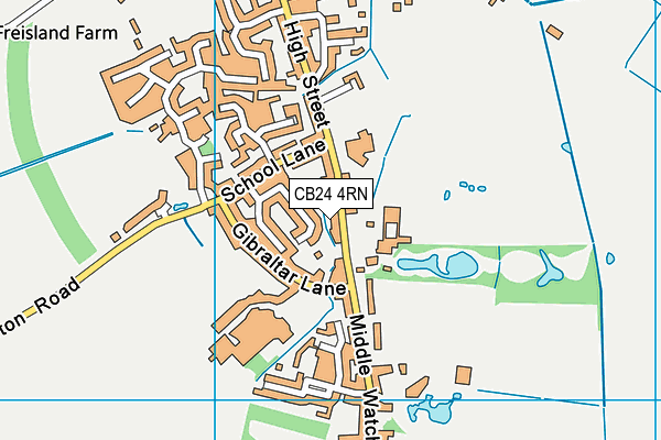 CB24 4RN map - OS VectorMap District (Ordnance Survey)
