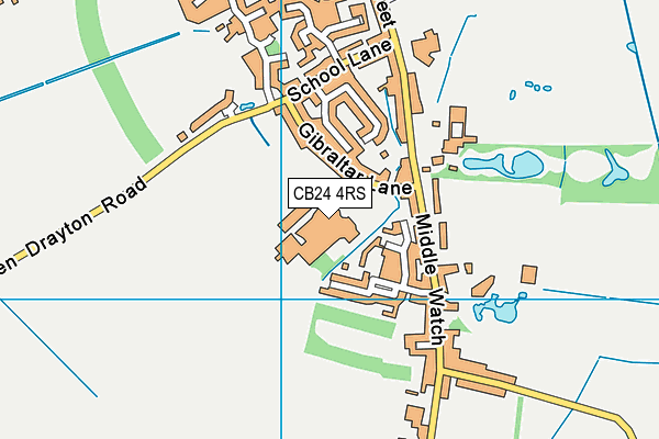 Swavesey Village College map (CB24 4RS) - OS VectorMap District (Ordnance Survey)