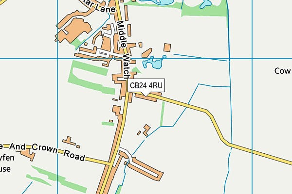 CB24 4RU map - OS VectorMap District (Ordnance Survey)
