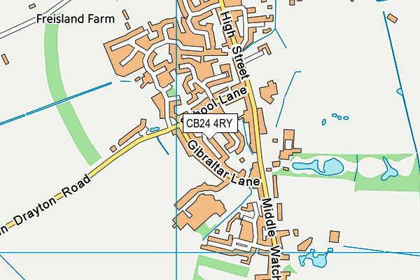 CB24 4RY map - OS VectorMap District (Ordnance Survey)