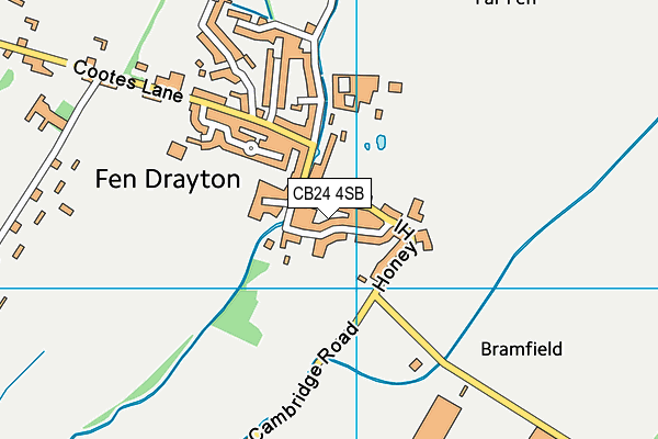 CB24 4SB map - OS VectorMap District (Ordnance Survey)