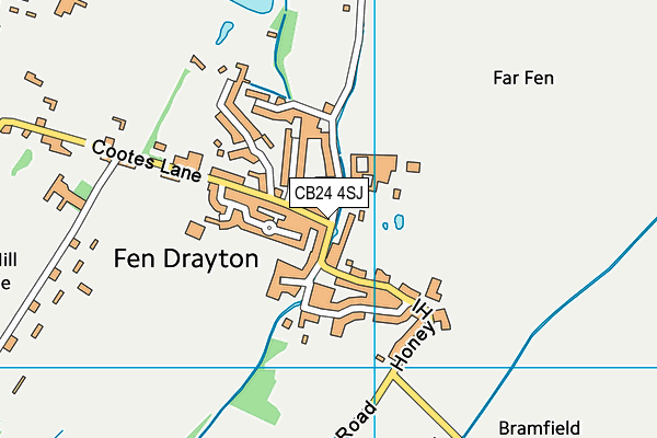 CB24 4SJ map - OS VectorMap District (Ordnance Survey)