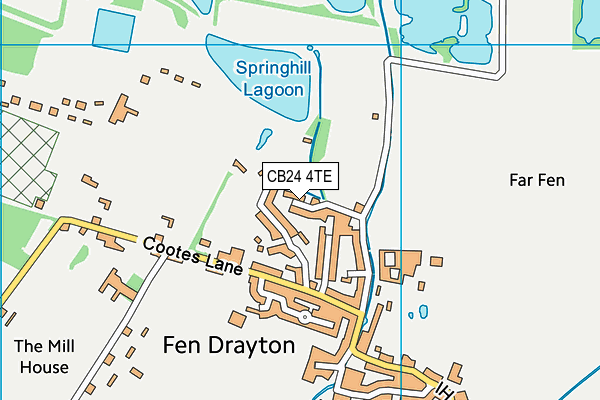 Fen Drayton Recreation Ground map (CB24 4TE) - OS VectorMap District (Ordnance Survey)