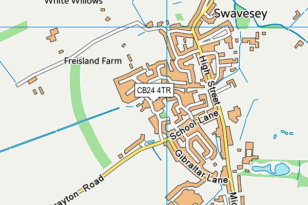CB24 4TR map - OS VectorMap District (Ordnance Survey)