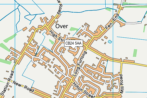 CB24 5AA map - OS VectorMap District (Ordnance Survey)
