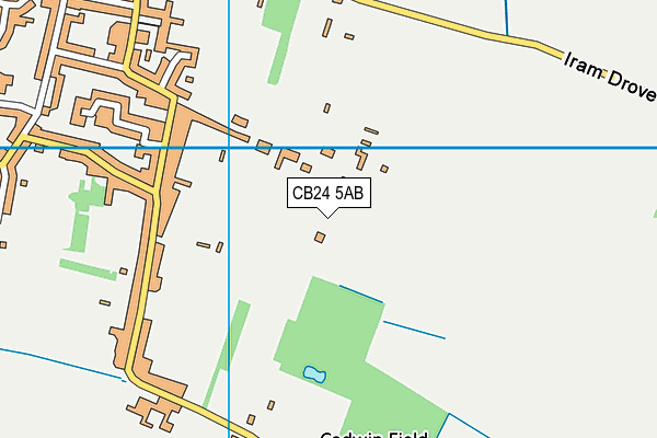 CB24 5AB map - OS VectorMap District (Ordnance Survey)