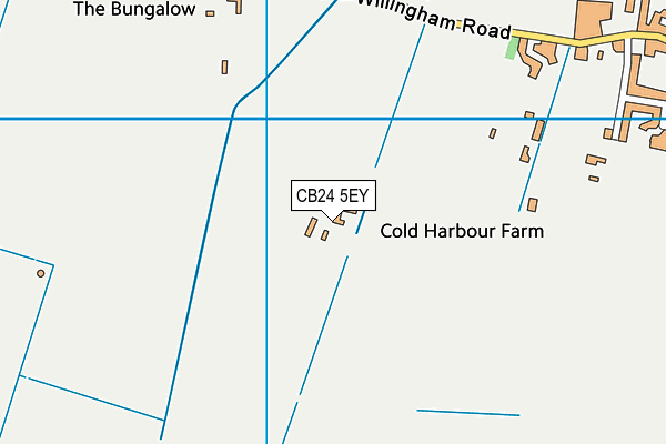 CB24 5EY map - OS VectorMap District (Ordnance Survey)