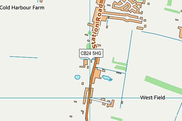 CB24 5HG map - OS VectorMap District (Ordnance Survey)