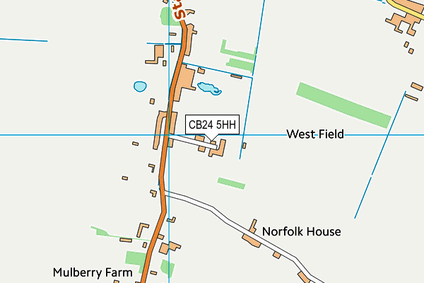 CB24 5HH map - OS VectorMap District (Ordnance Survey)