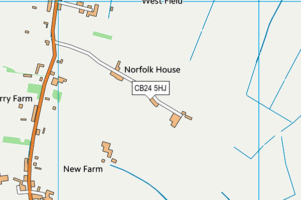 CB24 5HJ map - OS VectorMap District (Ordnance Survey)